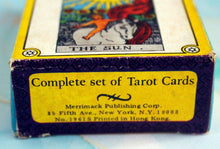 Load image into Gallery viewer, 1960s Merrimack Complete Set of Tarot Cards with box, leaflet &amp; guide sheet

